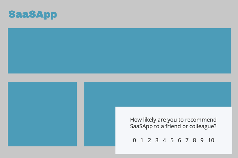 slideout containing in-app nps survey