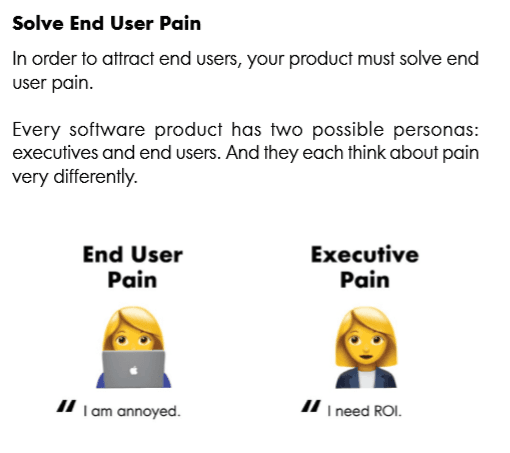 end user pain product led growth