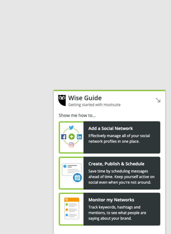 hootsuite in-app guidance