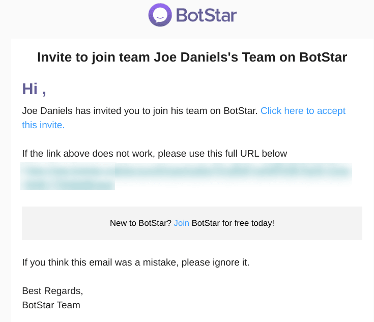 onboard invited users botstar