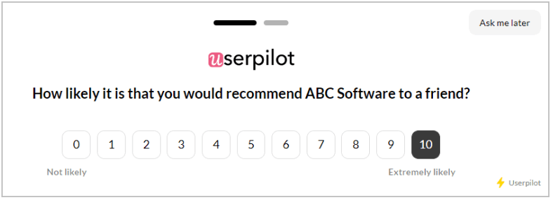 NPS microsurvey