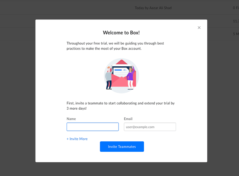 product experience box example