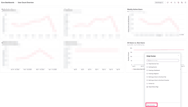 heap product experience help center