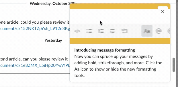Slack modal