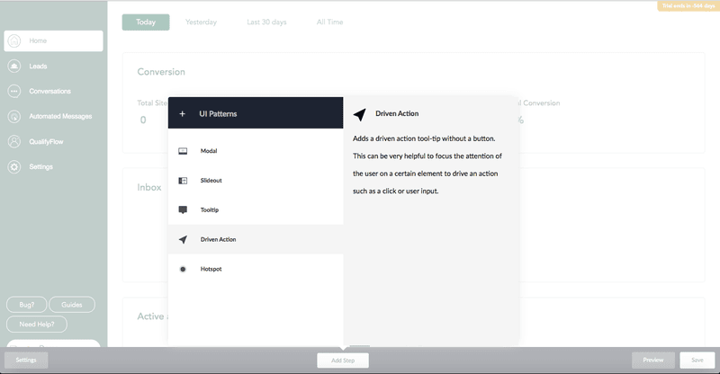 Userpilot's driven actions