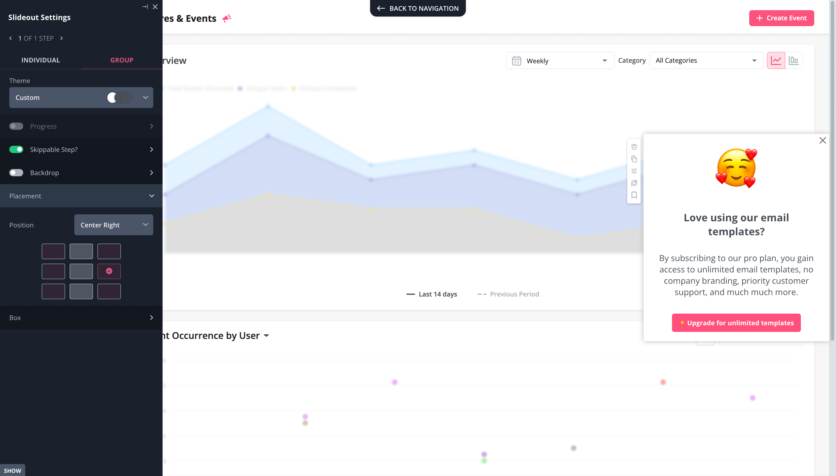 Userpilot slideout