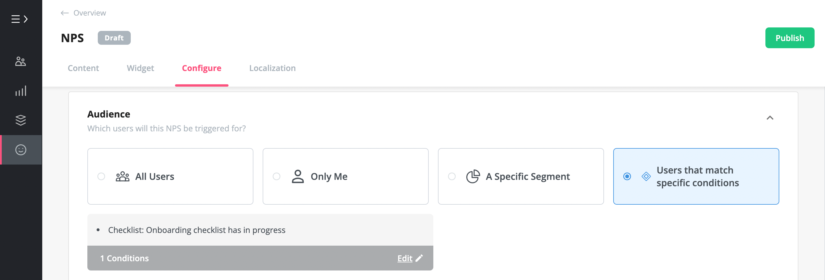 NPS survey triggering