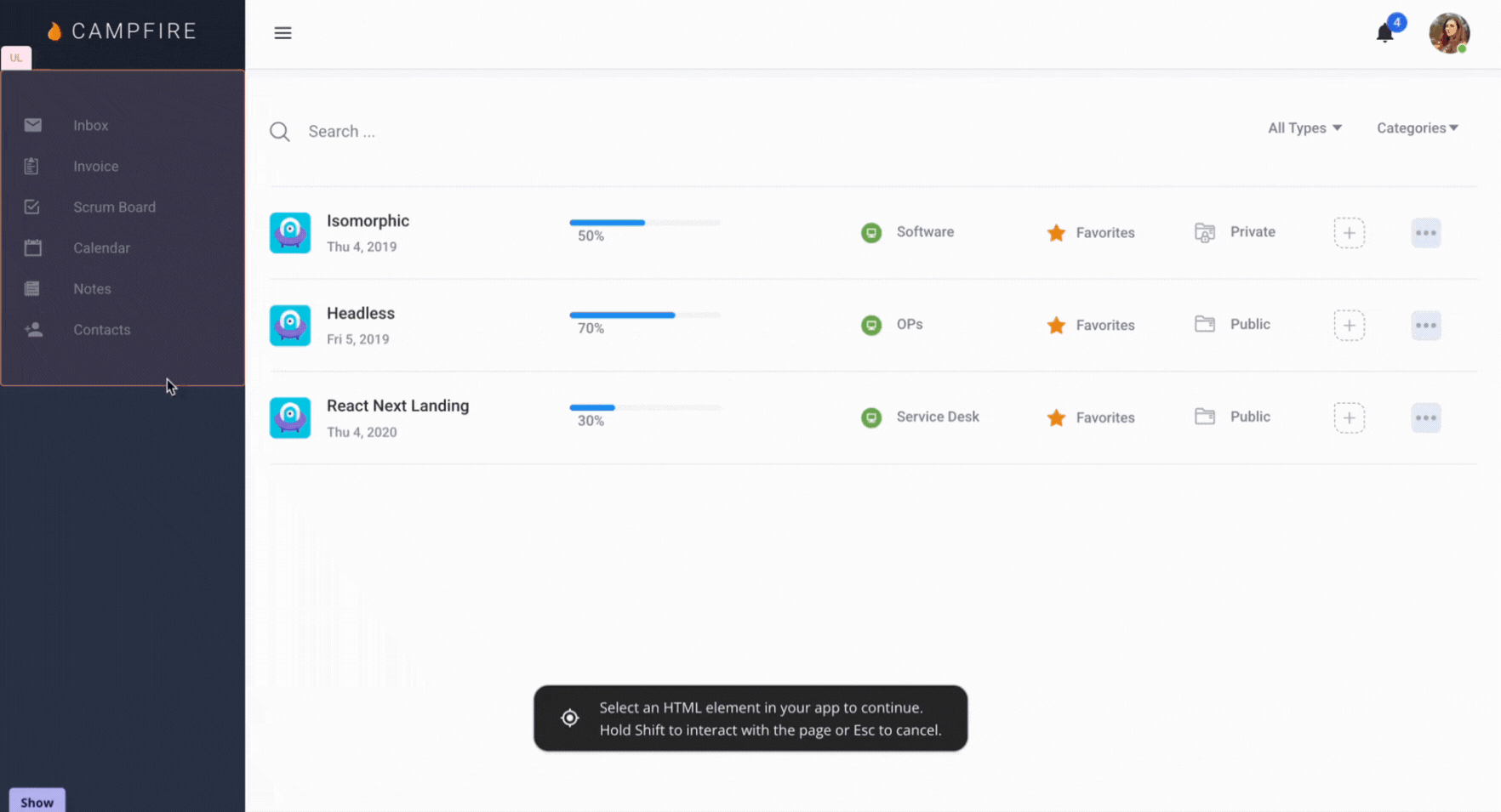 Create a tooltip with Userpilot.