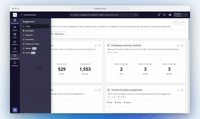 Example of using a secondary onboarding process to introduce advanced features.