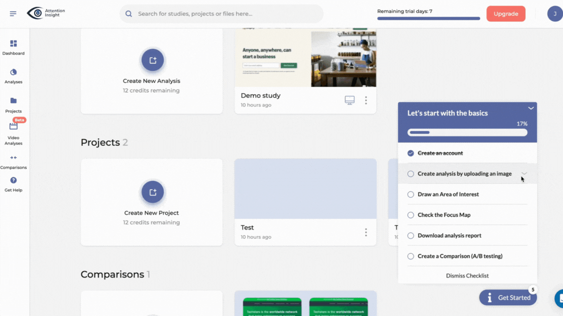 Attention Insights’ onboarding checklist