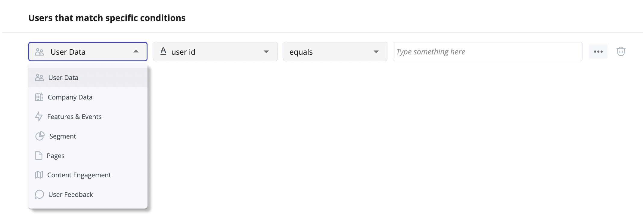 Segment conditions in Userpilot