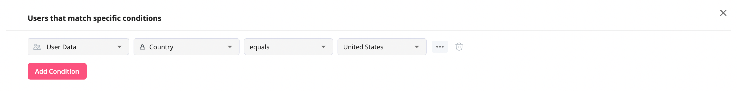 Geographic segmentation in Userpilot