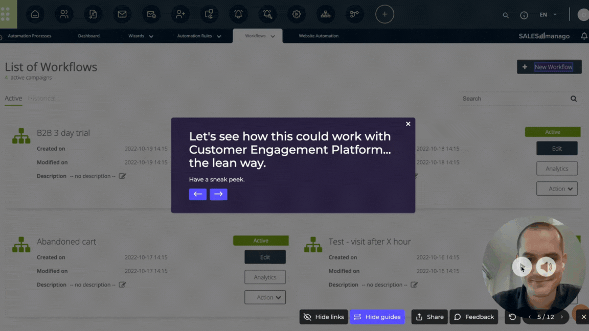 Interactive SaaS product demo best practice