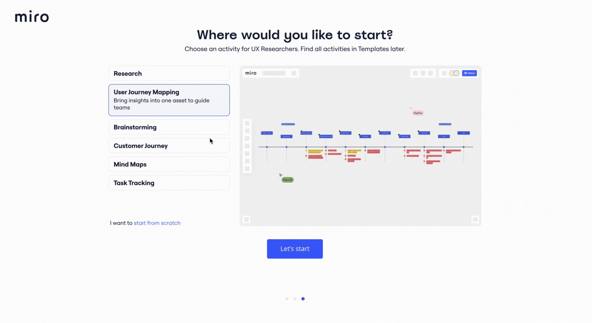 Miro’s onboarding guidance