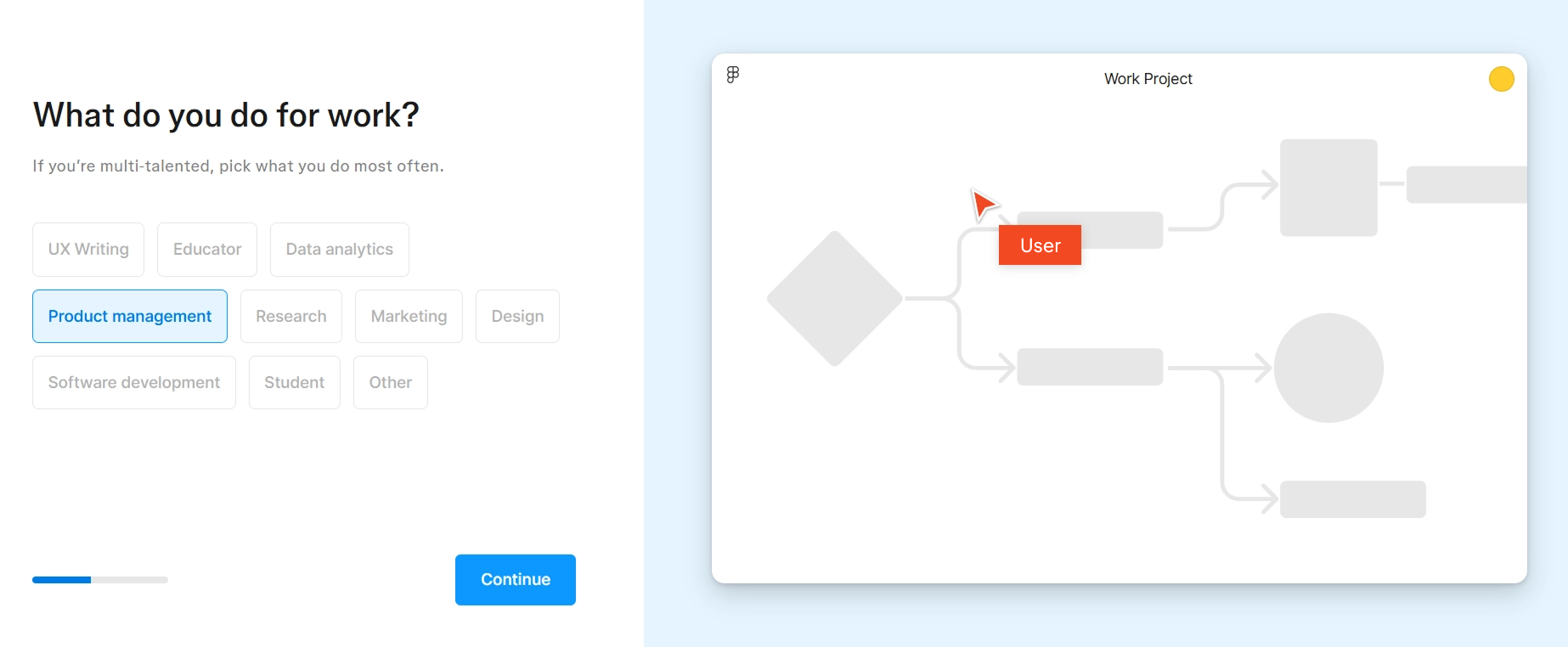 Figma's role-specific questions