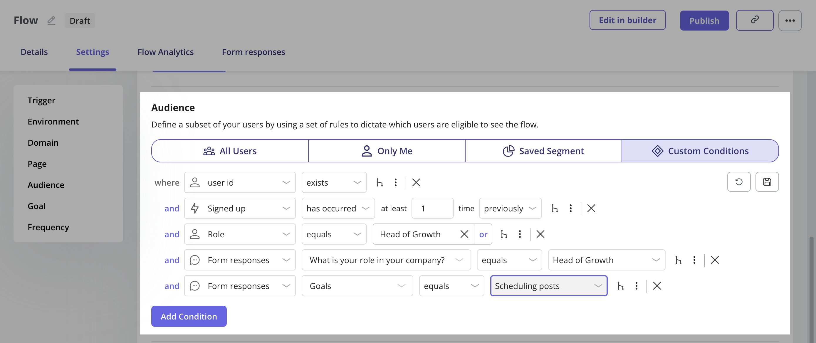Userpilot user segmentation.