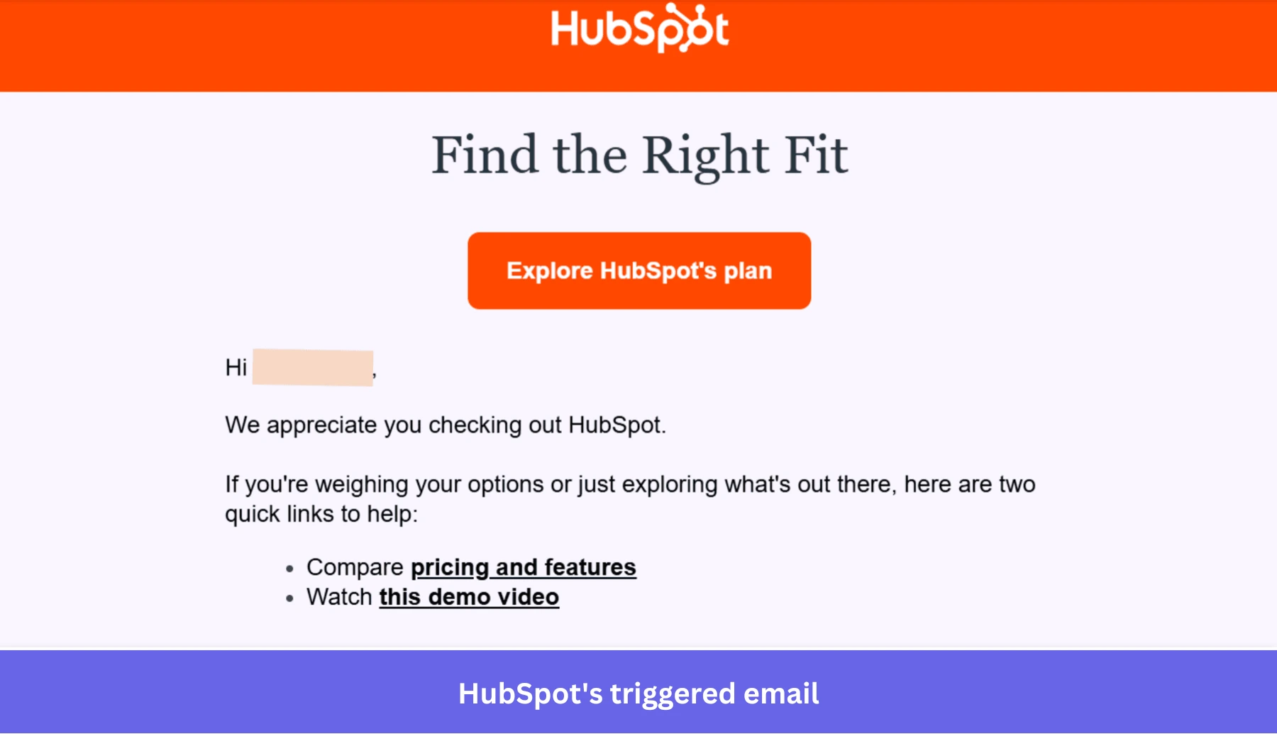 HubSpots triggered email
