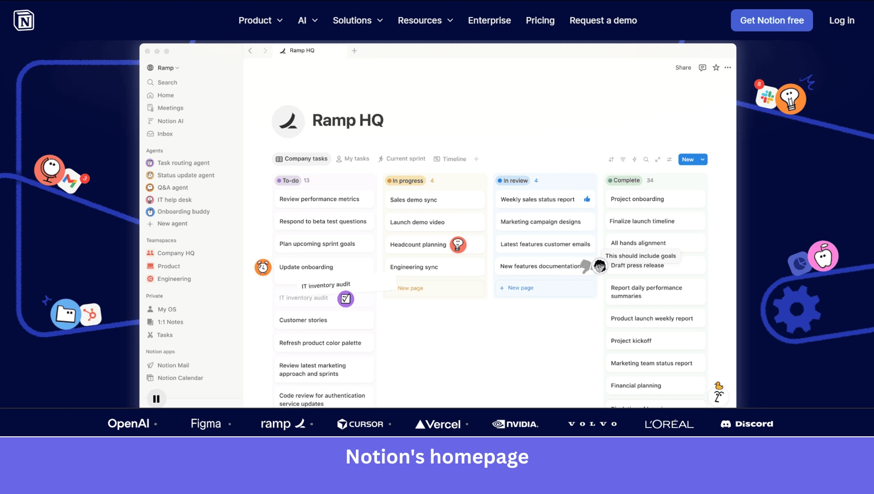 Notion’s homepage.
