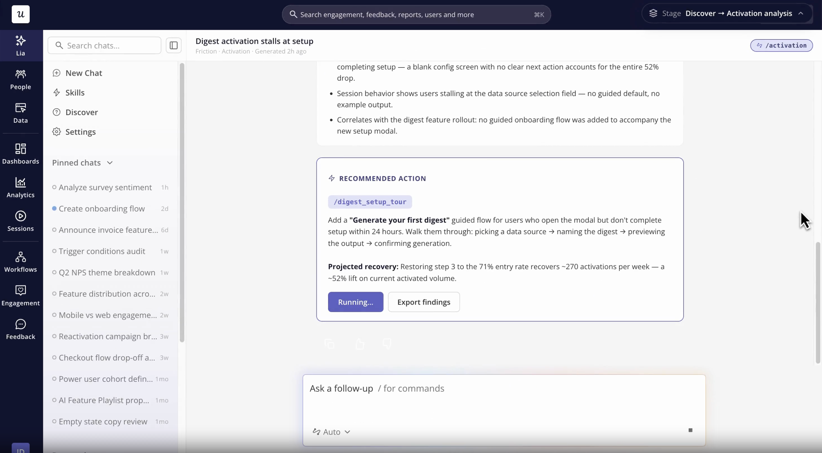 Userpilot Lia AI agent.